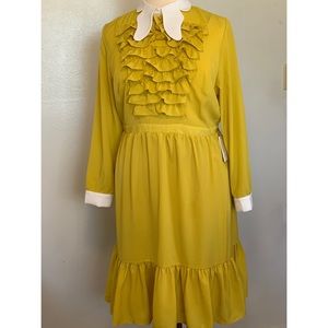 ELOQUII Tiered Ruffle Mid Dress